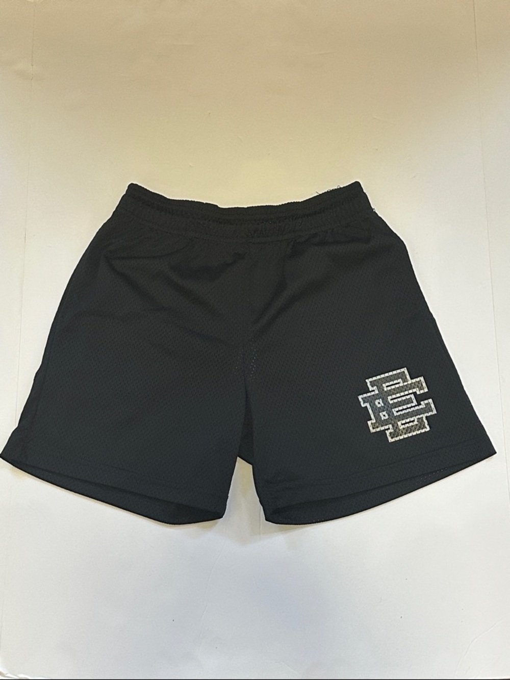 Eric Emanuel Shorts Core Mesh-Jet Black Silver Size Small